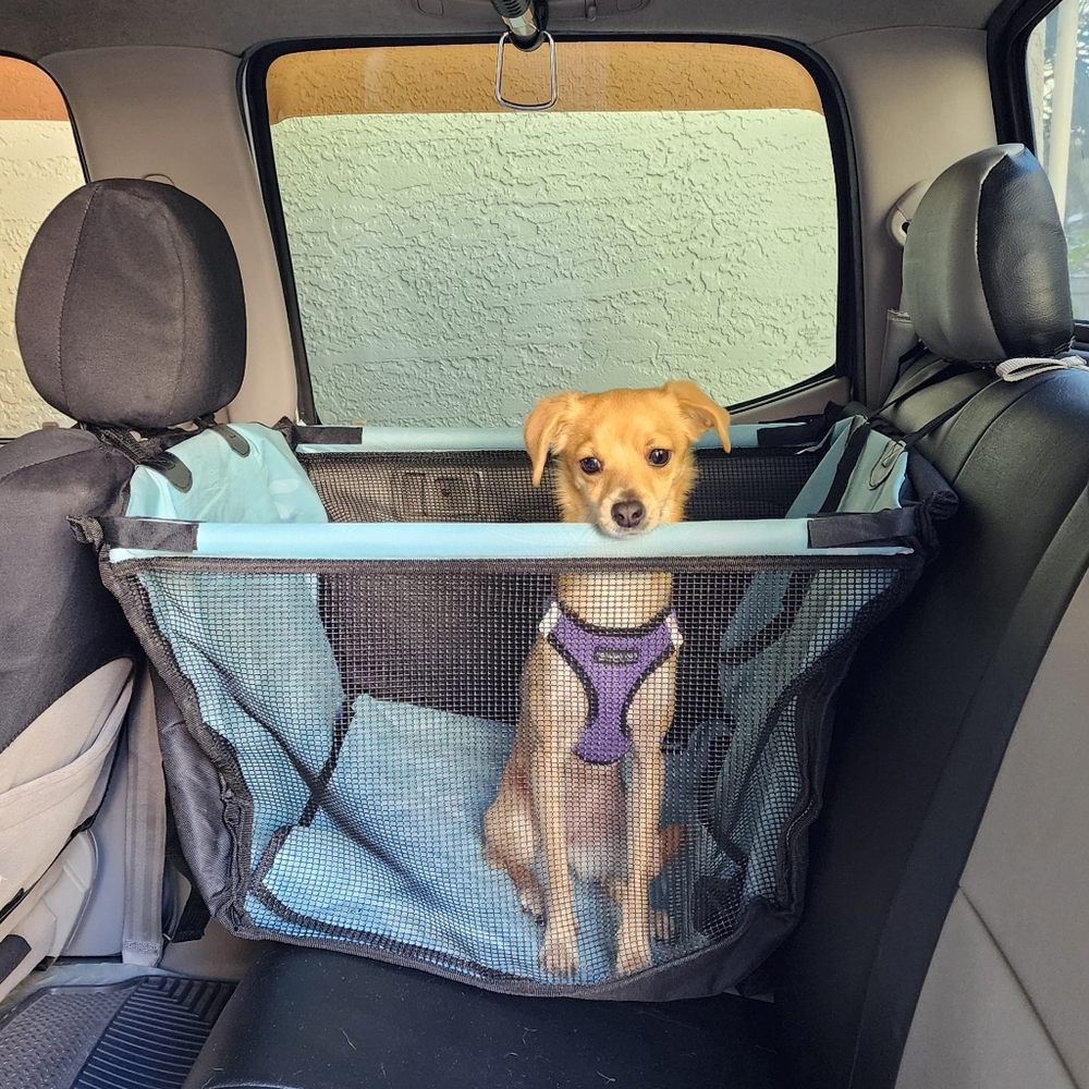 Dog Car Seat Half Rear Pet Travel Waterproof Pad Dog Hammock Safety Harness New